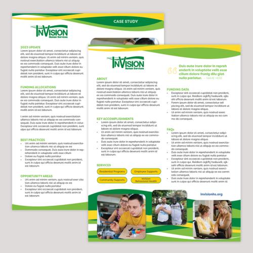 InVision Human Services Brand Guide and Collateral Material